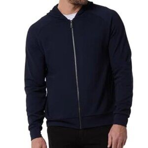 NWT - 32 Degrees Heat Blue Full Zip Cordless Textured Fabric Hoodie – Size M
